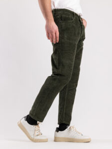 GIANNI LUPO Pantalone in velluto a coste GL6227Q Verde2