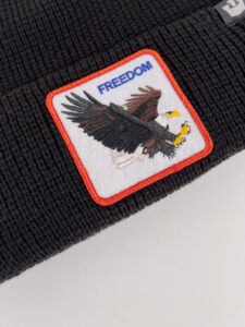 GOORIN BROS Cuffia con patch stampa aquila FREEDOM Nera2