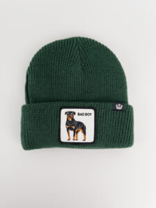 GOORIN BROS Cuffia con patch stampa cane BAD BOY Verde1