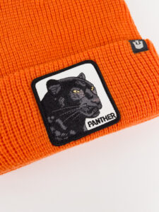 GOORIN BROS Cuffia con patch stampa pantera PANTHER Arancio222