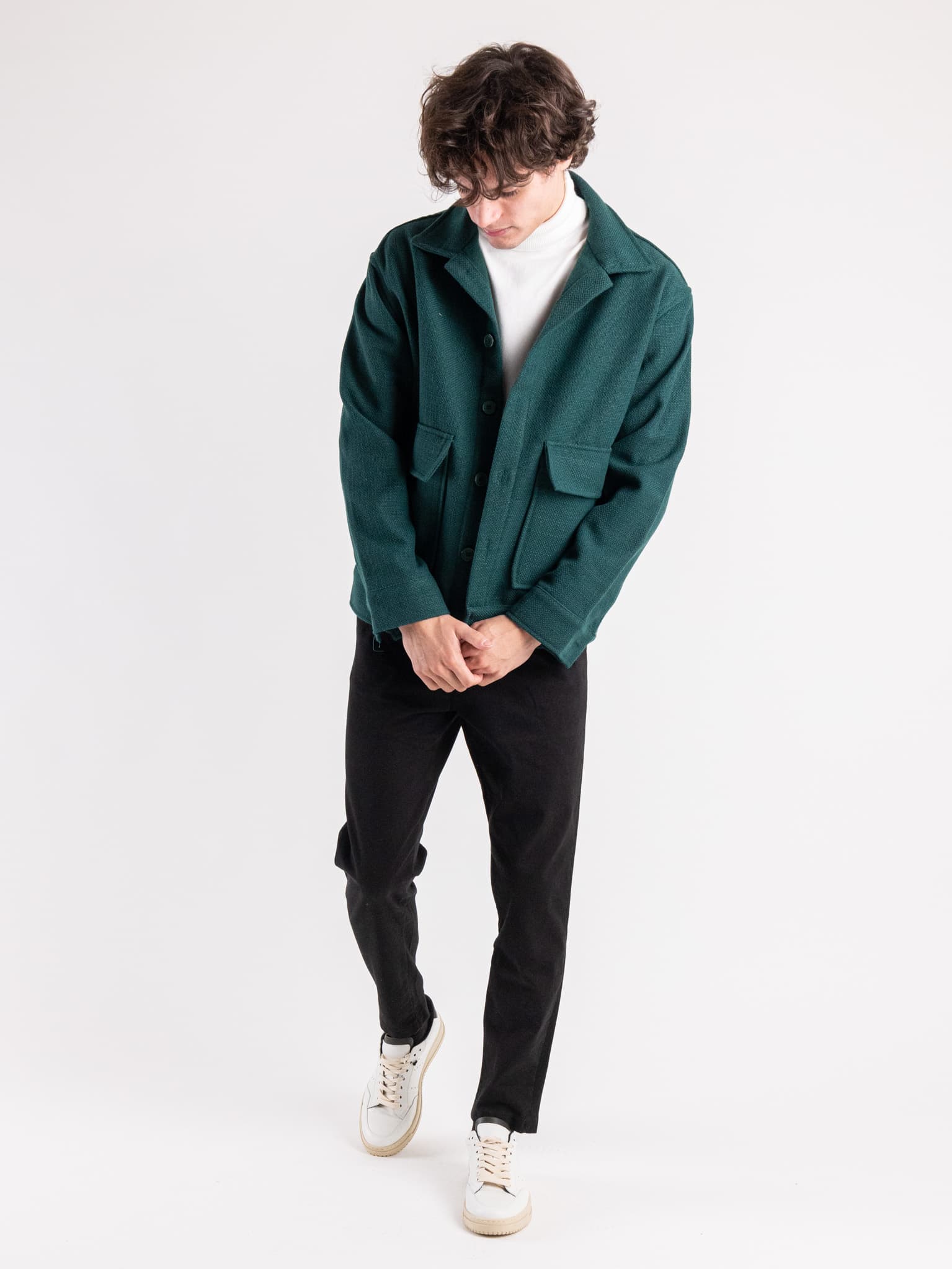 Giacchetta sportiva con tasconi frontali e felpata all interno GIUB101 Verde Prezzo 0 00 Estasi Fashion
