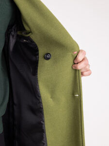 IMPERIAL Cappotto lungo doppio petto con cinturini ai polsi K5441K4809 Verde (1)
