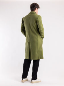 IMPERIAL Cappotto lungo doppio petto con cinturini ai polsi K5441K4809 Verde (3)