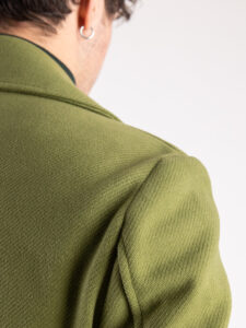 IMPERIAL Cappotto lungo doppio petto con cinturini ai polsi K5441K4809 Verde (4)