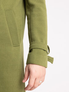 IMPERIAL Cappotto lungo doppio petto con cinturini ai polsi K5441K4809 Verde (6)