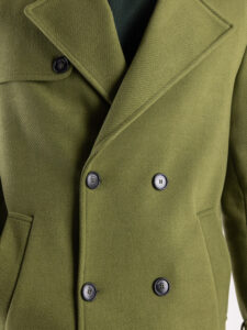 IMPERIAL Cappotto lungo doppio petto con cinturini ai polsi K5441K4809 Verde (7)