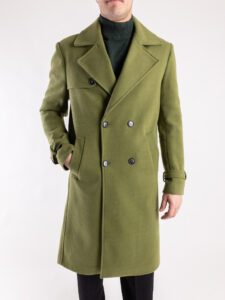 IMPERIAL Cappotto lungo doppio petto con cinturini ai polsi K5441K4809 Verde (9)