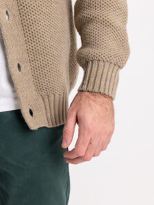 IMPERIAL Cardigan con bottoni in maglia lavorata M3614RILE Beige2