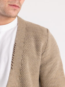 IMPERIAL Cardigan con bottoni in maglia lavorata M3614RILE Beige3