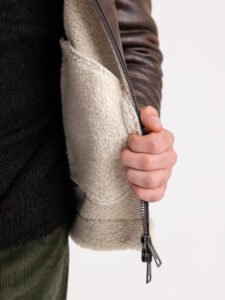 IMPERIAL Ecomontone effetto used con zip e tasche frontali U3025648 Moro:Bianco8