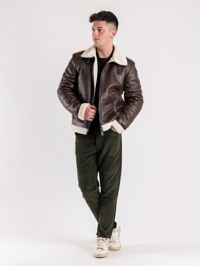 IMPERIAL Ecomontone effetto used con zip e tasche frontali U3025648 MoroBianco9 Outfit