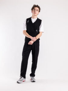 IMPERIAL Gilet in misto lana con strappi M63723SVS5 Nero (2)