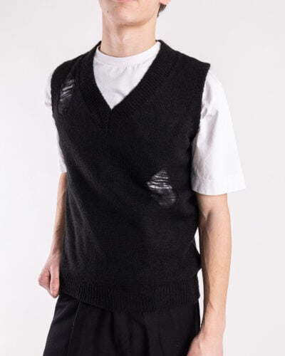 IMPERIAL Gilet in misto lana con strappi M63723SVS5 Nero