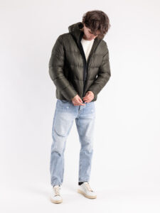 IMPERIAL Piumino termico con cappuccio e zip I750222106 Militare1