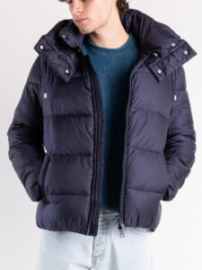 IMPERIAL Piumino termino con collo alto e cappuccio staccabile I750222122 Blu2