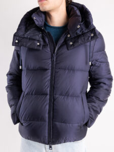IMPERIAL Piumino termino con collo alto e cappuccio staccabile I750222122 Blu5