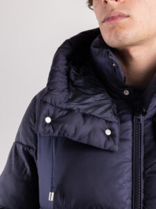 IMPERIAL Piumino termino con collo alto e cappuccio staccabile I750222122 Blu8