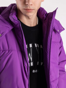 IMPERIAL Piumino vestibilità oversize con cappuccio I064EPS Viola (3)