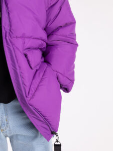 IMPERIAL Piumino vestibilità oversize con cappuccio I064EPS Viola (4)