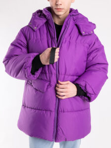 IMPERIAL Piumino vestibilità oversize con cappuccio I064EPS Viola (6)