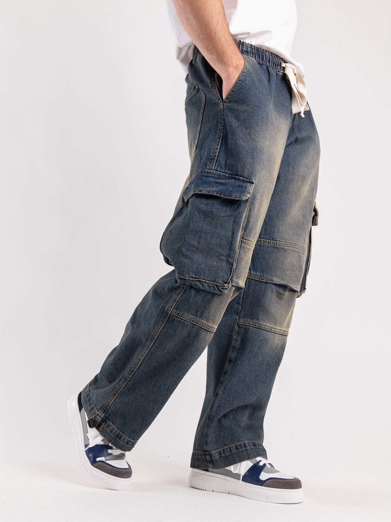 Jeans con coulisse in vita outlet