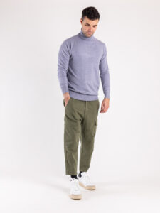Jeans cropped con tascone laterale ISLAND Verde