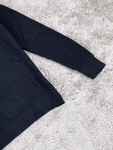 Maglione girocollo basico in misto lana CM23 Blu1