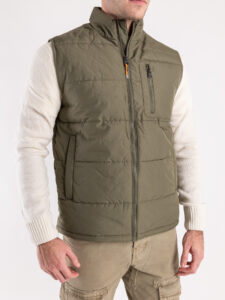 ONLY&SONS Giubbino smanicato trapuntato con zip e tasca frontale JAKE Olive Night8