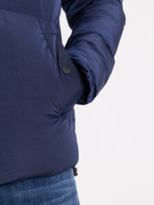 OVER-D Giubbino invernale corto con zip e cappuccio J06 Blu (1)