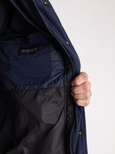 OVER-D Giubbino invernale corto con zip e cappuccio J06 Blu (4)