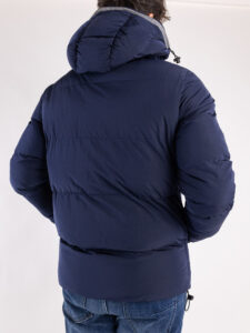 OVER-D Giubbino invernale corto con zip e cappuccio J06 Blu (5)