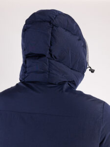 OVER-D Giubbino invernale corto con zip e cappuccio J06 Blu (6)