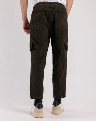 Pantalone cargo morbido in velluto con coulisse in vita e tasconi laterali BLKS 2020 Verde Prezzo 20 00 Estasi Fashion