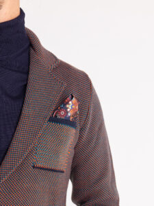 V2 Giacca in maglia misto lana lavorata multicolor con pochette GUPPQT3 Bordeaux2