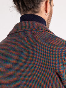 V2 Giacca in maglia misto lana lavorata multicolor con pochette GUPPQT3 Bordeaux5