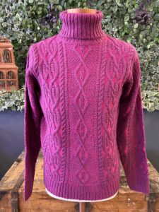 BERNA Dolcevita in misto lana a trecce 233035 Lavanda