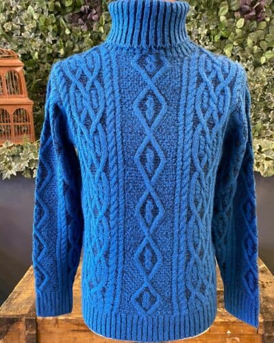 BERNA Dolcevita in misto lana a trecce 233035 Pervinca