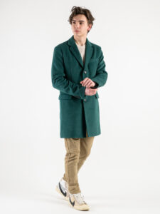 IMPERIAL Cappotto scollo a V con 3 bottoni K5441K4812 Verdone (2)