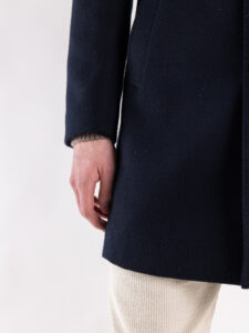 IMPERIAL Cappotto scollo a V con martingala K6470CP718 Blu (7)