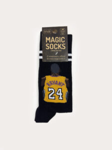MAGIC SOCKS Calze in spugna unisex tg. unica stampa BRYANT 24 Nera