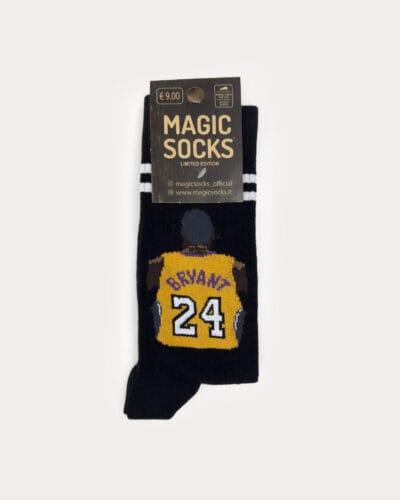 MAGIC SOCKS Calze in spugna unisex tg. unica stampa BRYANT 24 Nera Nuovi Arrivi