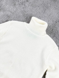 MOD Dolcevita in maglia a costine Bianco1