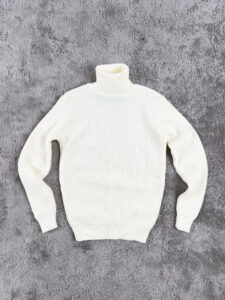 MOD Dolcevita in maglia a costine Bianco2
