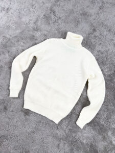 MOD Dolcevita in maglia a costine Bianco4