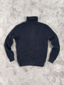 MOD Dolcevita in maglia a costine Blu1
