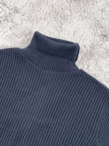 MOD Dolcevita in maglia a costine Blu3