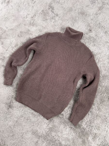 MOD Dolcevita in maglia a costine Tortora1