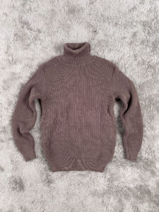 MOD Dolcevita in maglia a costine Tortora2