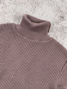 MOD Dolcevita in maglia a costine Tortora3
