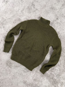 MOD Dolcevita in maglia a costine Verde Militare2
